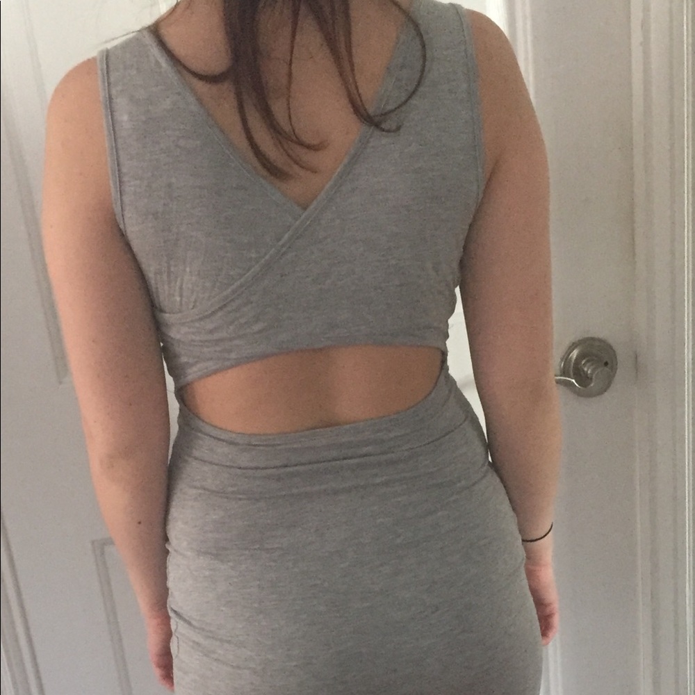 Gray maxi dress
